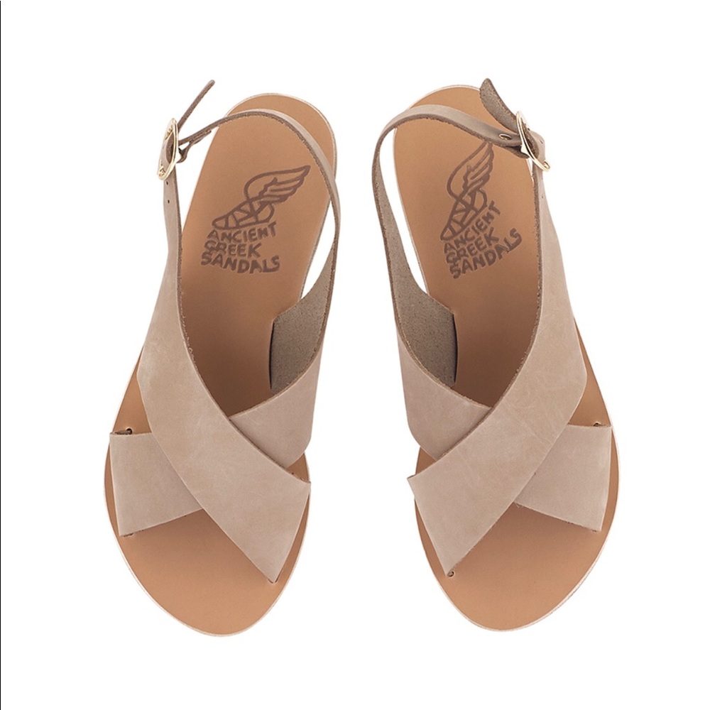 ANCIENT GREEK - Nubuck Sandals in Canapa Natural